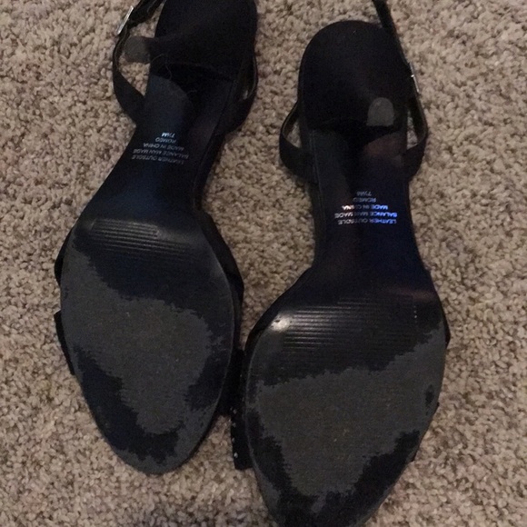 Karen Scott Formal Rhinestone Black Heels - Picture 3 of 8